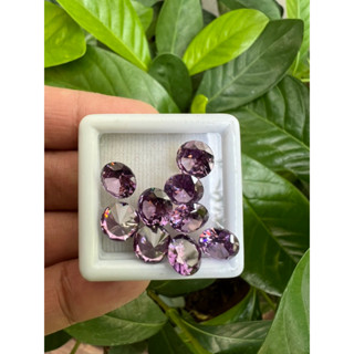 Amethyst cz Round shape cubic zirconia purple color 10 pieces