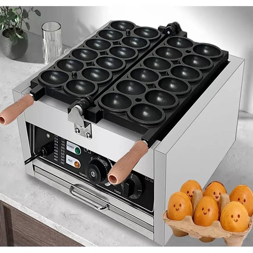 เครื่องทำวาฟเฟิล ไฟฟ้ารูปไข่ 12ชิ้น เตาทำขนมไข่ เครื่องทำวาฟเฟิลรูปไข่ไฟฟ้า waffle maker egg เครื่องวาฟเฟิล