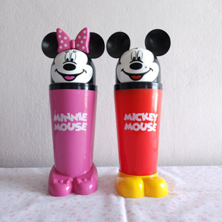 แก้วน้ำ มิ้กกี้ มินนี่ (Mickey &amp; Minnie Plastic cups) แก้วน้ำสะสม ลิขสิทธิ์ 7-11