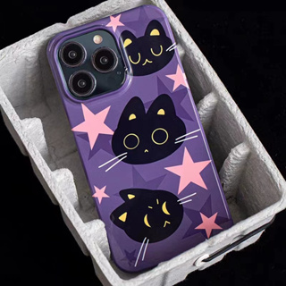❤️จัดส่งทันที❤️เคสไอโฟน11/12/13/14 Pro max เคสบาง Cute Cats Smooth Thin Hard Case For iPhone 11,12,13,12PM,13PM,14PM