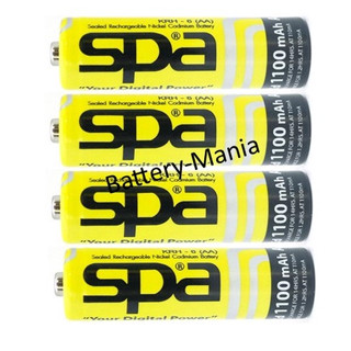 แบตเตอรี่นิเกิลแคดเมียม SPA BATTERY Ni-Cd AA 1100mAh Nickel Cadmium 4 ก้อน