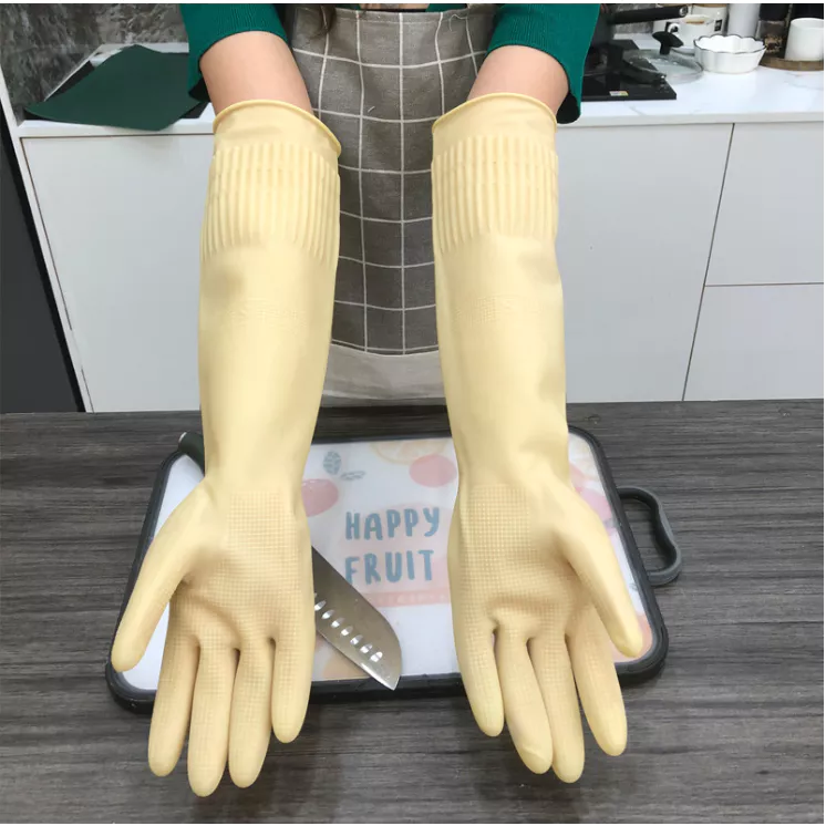 ถุงมือยางแบบยาว อเนกประสงค์ 45CM กันน้ำ มีให้เลือก 3 ขนาด