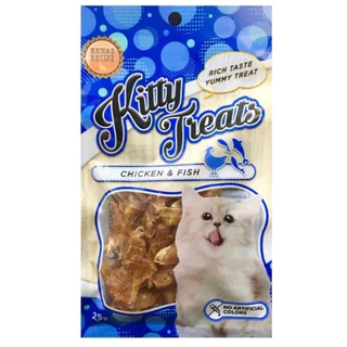 (ยกโหล จำนวน 12 ห่อ)Kitty Treats ขนมแมวคิตตี้ ทรีต มี 8 รสชาติให้น้องแมวได้เลือกอร่อย