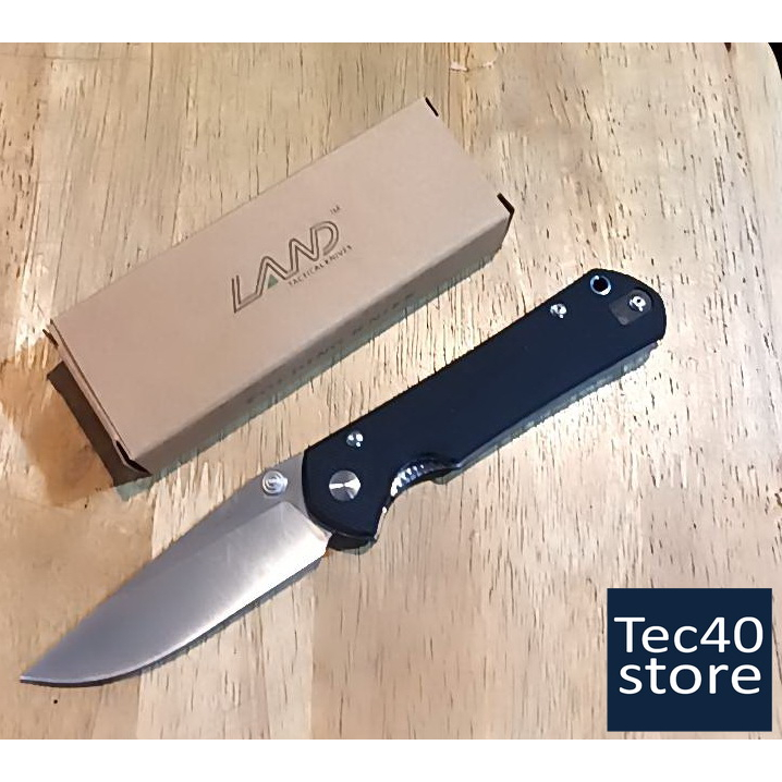 Land 910 12C27 Black G10 Ball Bearing Made in China มีดพับ มีดเดินป่า Tec40store