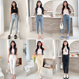 แหล่งขายและราคากางเกงยีนส์เอวสูง Cloudy Jeans ทั้งหมด 6 สี (#NCSJEANS 094 /095/ 096/ 097)อาจถูกใจคุณ