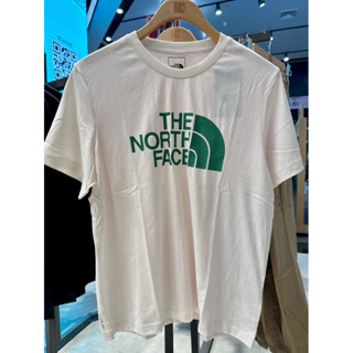 แท้💯ป้ายห้อย THE NORTH FACE เสื้อยืดแขนสั้นสกรีนลายโลโก้สีเขียว รุ่น M FOUNDATION LOGO S/S TEE