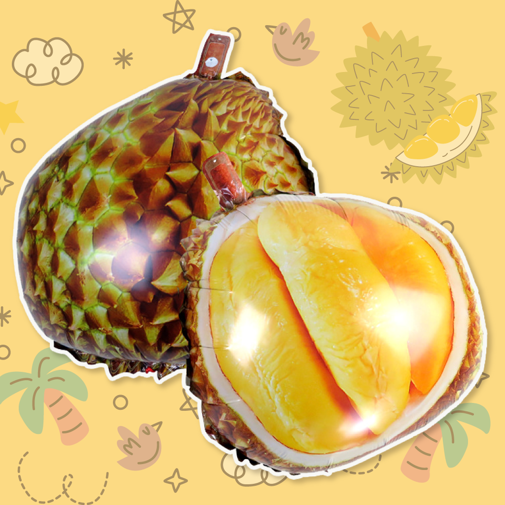 ร้านไทยพร้อมส่ง ลูกโป่งทุเรียน ลูกโป่งผลไม้ ฟอยล์ทุเรียน ฟอยล์ผลไม้