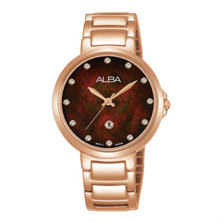 [ผ่อนเดือนละ399]🎁ALBA นาฬิกาข้อมือผู้หญิง สายสแตนเลส รุ่น AH7W66X - สีโรสโกลด์ ของแท้ 100% ประกัน 1 ปี