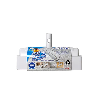 Poly-Brite โพลี-ไบรท์ ม็อบลูกกลิ้ง 23.5 ซม. เก็บฝุ่น ขนสัตว์ เส้นผม ด้ามยืดหด หน้ากว้างพิเศษ (มีถาดเก็บ)