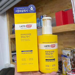 Lacto-derm face body wash for dry irritated skin 400 ml. ครีมอาบน้ำ   ผลิตภัณฑ์ทำความสะอาดผิว