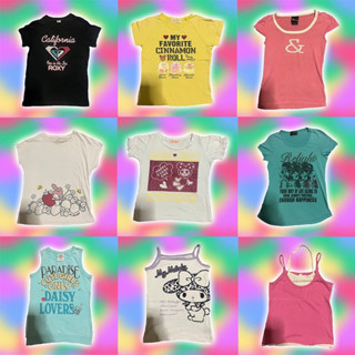 เสื้อผ้ามือสอง Babytee Y2K 90’s fashion (lot 12)