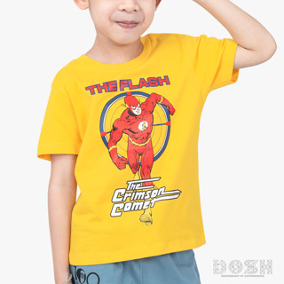 DOSH BOYS T-SHIRTS JUSTICE LEAGUE เสื้อยืดคอกลม แขนสั้น เด็กชาย DJBT5045-YE