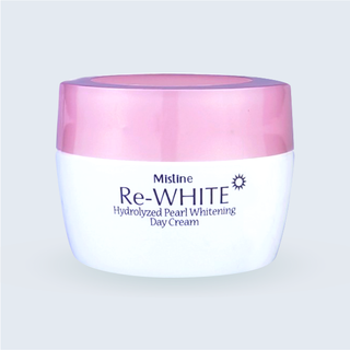 Mistine Re-White Hydrolyzed Pearl Whitening Day Cream (30g)ครีมบำรุงผิวหน้า สูตรไข่มุก สำหรับกลางวัน มอบความกระจ่างใสสู่