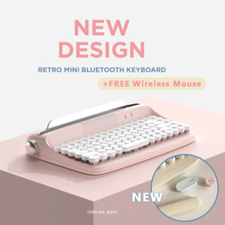 ACTTO Retro1 ✅ Keyboard B303 คีย์บอร์ดบลูทูธ Bluetooth ❗❗มีของแถม❗❗