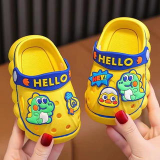 HI-04 สไตล์ใหม่ รองเท้าแตะเด็กฤดูร้อน รองเท้าหลุม-พื้นนุ่มลื่นสำหรับสาวๆ 1-3 ปี รองเท้าผ้าใบเด็ก