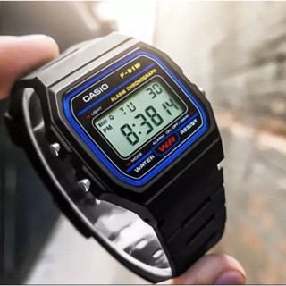 นาฬิกา Casio ดิจิตอล นาฬิกาสายเรซิน นาฬิการุ่น F-91W นาฬิกาผู้ชาย นาฬิกาผู้หญิง นาฬิกาเด็กทีสามรถใส่ได้ทุกเพศทุกวัย