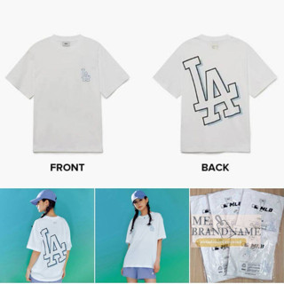 ของแท้ 💯% MLB Basic Mega Logo Over Fit T-Shirts เสื้อยืดสีขาว logo LA ⚪️⚪️