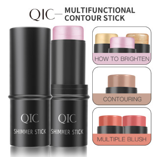 บลัชออน QIC สีดํา สามมิติ กันน้ํา เพิ่มความกระจ่างใส ติดทนยาวนาน ให้ความชุ่มชื้น