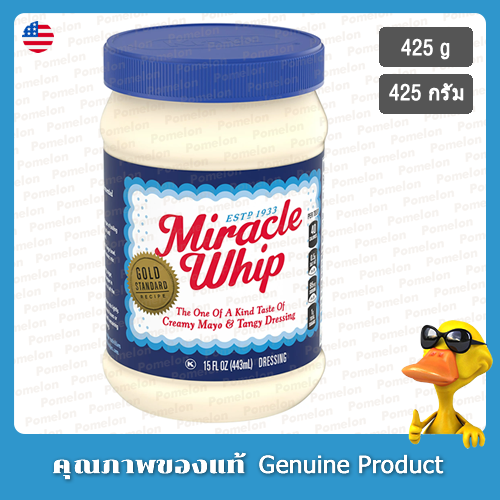 คราฟท์มิราเคิลวิปมายองเนส 425กรัม - Kraft Miracle Whip Mayonnaise 425g