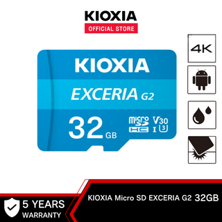 [รุ่นใหม่] KIOXIA Micro SD EXCERIA G2 32GB C10 V30 U3 Speed Read/Write 100/50 MB/s (KXA-LMEX2L032GG4) เมมโมรี่การ์ด