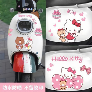สติ๊กเกอร์ติดรถไฟฟ้า เอ็มม่า น่องยาดี q6 แต่งน่ารัก HelloKitty Hello Kitty ฝาปิดบอดี้กันรอยขีดข่วน