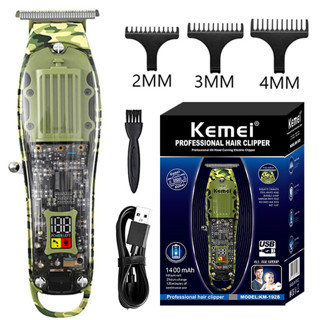 Kemei KM-1928ร้านตัดผมที่ตัดขนผมชาร์จ Trimmer สำหรับผู้ชายไฟฟ้าเครื่องเล็มหนวดเครื่องตัดผมชุด