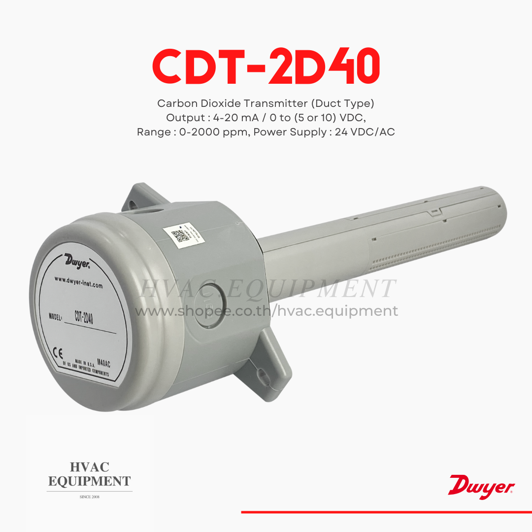 CDT-2D40 "Dwyer" Carbon Dioxide Transmitter (Duct Type)