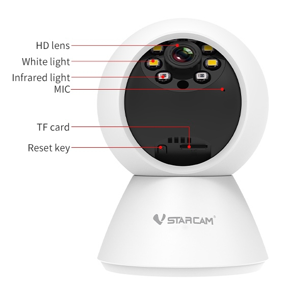 Vstarcam C991 ( C992DR เลนส์คู่ ) ใหม่ล่าสุด 2023  กล้องวงจรปิดไร้สาย Indoor ความละเอียด 2/3MP มีระบบ AI+