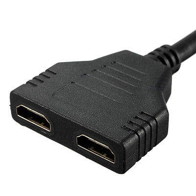✅สายแปลงสัญญาณ Y HDMI 1เครื่อง ออก 2จอ 1080P HDMI Male to 2x HDMI Double Female Y Splitter Adapter Cable Lead For HD TV