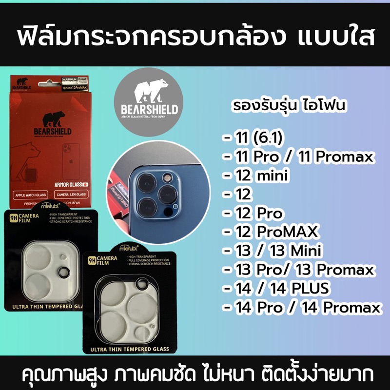 พร้อมส่ง กระจกครอบกล้องคลุมทั้งหมดแบบใส ไอโฟน 16 Series เข้าใหม่พร้อมส่ง