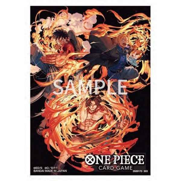 Bandai One Piece Card Game Sleeves Limited Ace, Sabo &amp; Luffy ซองใส่การ์ด (70 ซอง) 4570118001832 (การ์ดวันพีช)