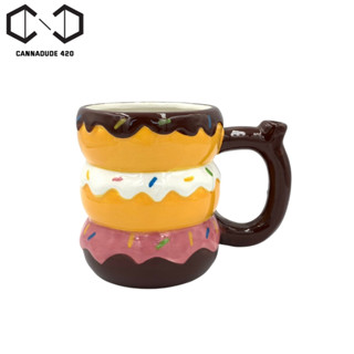 Donut Doughnut Coffee cup แก้ว แจกันแก้ว ไปป wake and bake