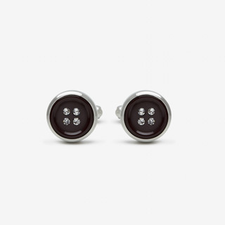 SUIT SELECT Silver/Black Cuff Link