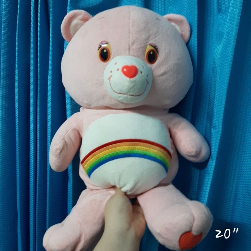 ตุ๊กตาแคร์แบร์สีชมพูตัวใหญ่ Care Bears มือสอง