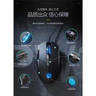 Inphic W1 เมาส์มีสาย 1200-4000DPI Optical รุ่นใหม่ ใหญ่ถนัดมือ ใช้ลื่นไม่ต้องมีแผ่นรองเมาส์