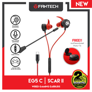 FANTECH รุ่น EG5C หูฟังอินเอียร์ In Ear Headphones Type C ไมโครโฟนคู่ สายถัก