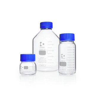 Laboratory Bottle wide mouth "DURAN" 250ml.-2000 ml. ขวดแก้วปากกว้างสำหรับเลี้ยงเชื้อในห้องลอง,ใส่ของเหลว