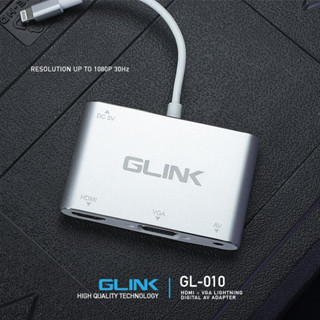 GLINK GL-010 Cable HDMI + VGA Lighting Digital AV Display ตัวแปลง GL010