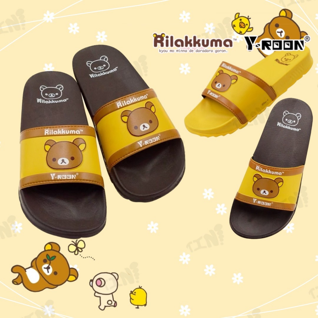 3คู่ราคาส่ง🌟รองเท้าแตะแบบสวมหญิง รุ่น Y27 Y42 Y43 Y39 Rilakkuma🐻การ์ตูนลิขสิทธิ์แท้💯  ไซส์ 4-6