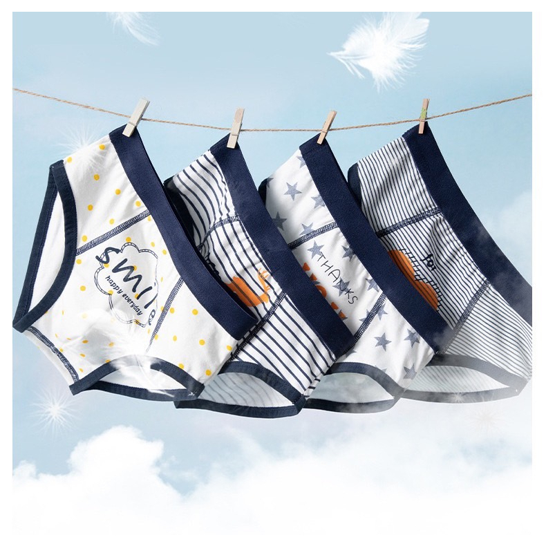 ลด10% โค้ด DDXDECW4 กางเกงในเด็กขาว้าว แพ็ค4ตัว นื้อผ้าคอตตอล - รูปที่ 4