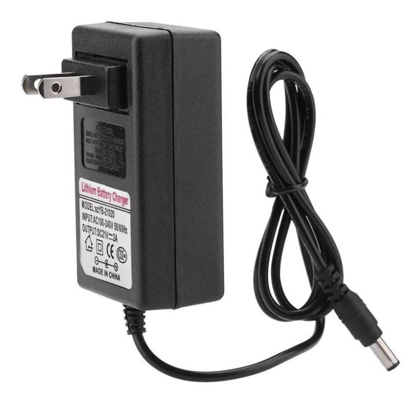 อแดปเตอร์ชาร์จแบตลิเที่ยม DC 16.8V2A 21V2A แล้วตัด มีไฟสถานะ ชาร์จ แบตเต็ม Li-ion Battery Charger