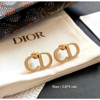 ต่างหู Dior cd ดิออร์ ก้านเงิน