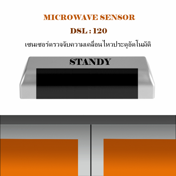 เซ็นเซอร์ไมโครเวฟ เซนเซอร์นอกใน เซ็นเซอร์ตรวจจับความเคลื่อนไหว เซ็นเซอร์ประตูอัตโนมัติแบบประตูเซเว่น 1ชุด 2ชิ้น