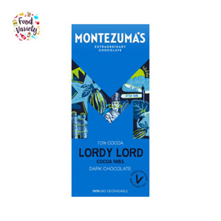 Montezumas Lordy Lord Cocoa Nibs Dark Chocolate 90g มอนเตซูมา  โลดี้ ลอร์ด โกโก้นิบส์ ดาร์ก ช็อกโกแลต 90 กรัม