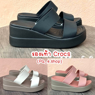 Women’s Crocs Brooklyn Mid Wedeg รองเท้าส้นสูงผู้หญิง รองเท้าเพื่อสุขภาพ มีหลายสี ไซส์ W5--W9 **มีเก็บปลายทาง**