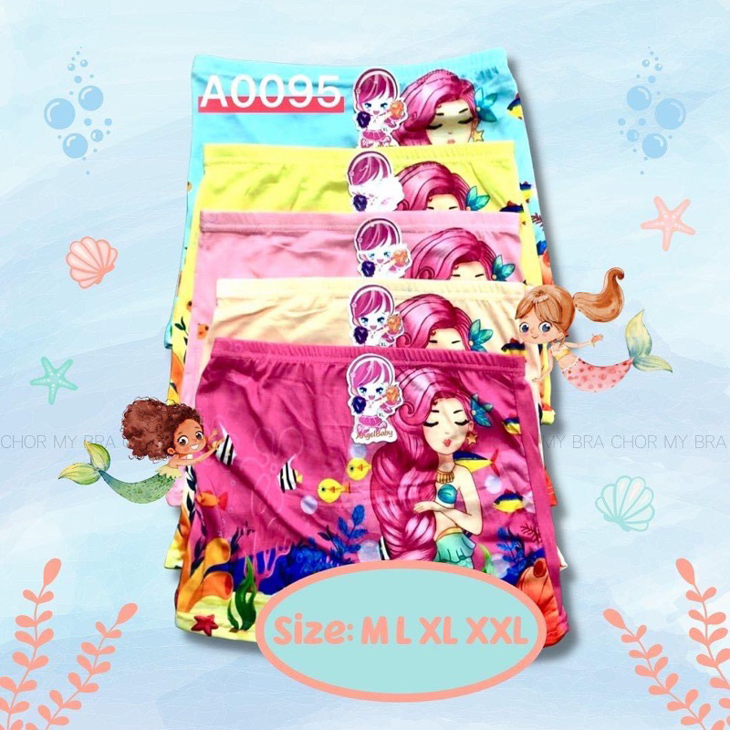 พร้อมส่งM-xxl กางเกงชั้นในเด็กผู้หญิง/เด็กโตผ้าหนานิ่มใส่สบายสีไม่ตก