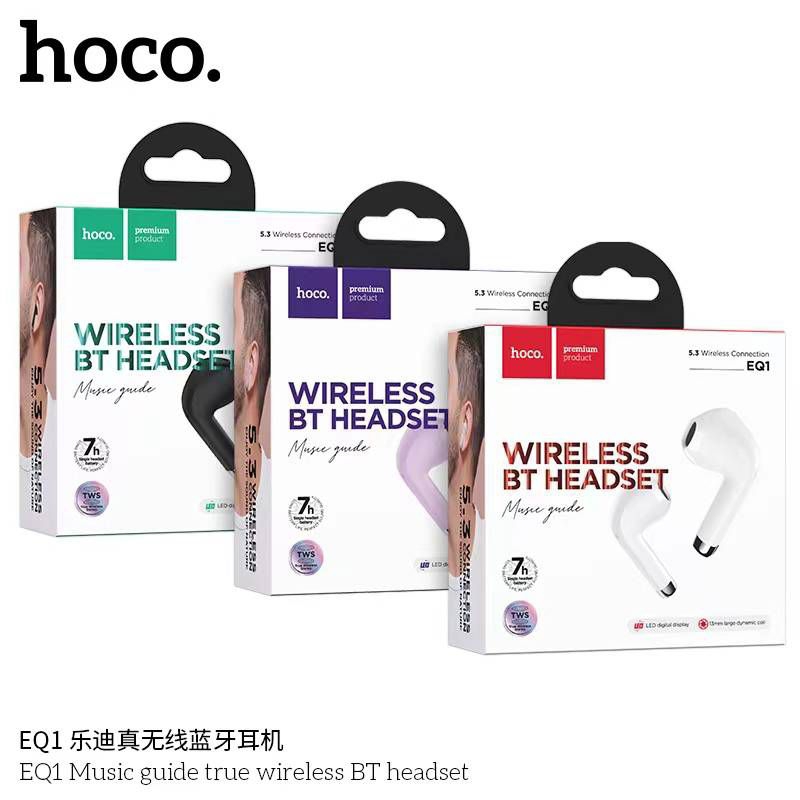 HOCO EQ1 หูฟังบลูทูธ 5.3ไร้สาย ควบคุมเเบบ สัมผัส พร้อมไมโครโฟน หน้าจอ LEDสําหรับเล่นกีฟ์า ..
