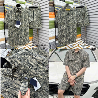 ชุดเซท Louis Vuitton 🏷️ เสื้อเชิ้ต + กางเกงขาสั้น 🩳 Hiend 1:1 ผ้าcotton