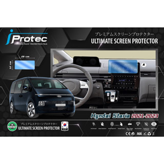 iProtec ฟิล์มใสกันรอยหน้าจอคอนโซนรถยนต์ Nano Glass 9H สำหรับรถ Hyndai Staria มีฟิล์มจอคอนโซนและจอเรือนไมล์