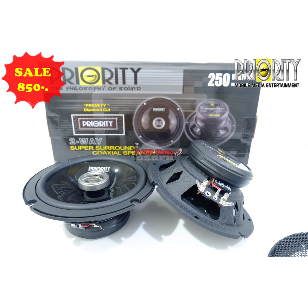 ลำโพง PRIORITY PRO-65KN ลำโพงแกนร่วมติดรถยนต์ ขนาด 6.5 นิ้ว 2 ทาง 250w 1 คู่ ดอกลำโพง ลำโพงแกนร่วม ล